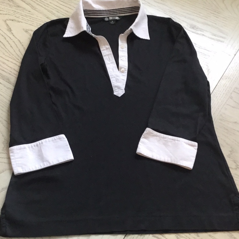 Brooks Brothers Black & White Polo